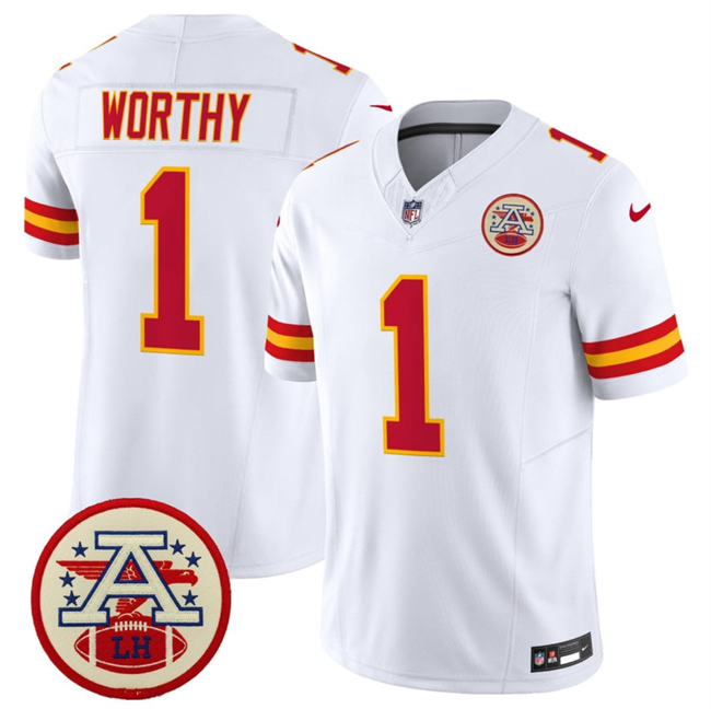Men's White Kansas City Chiefs #1 Jerick McKinnon F.U.S.E. Vapor Untouchable Limited Stitched Football Jersey